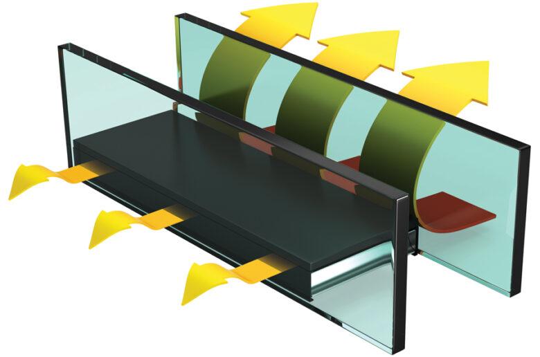 Duralite spacer creating an airtight cavity.