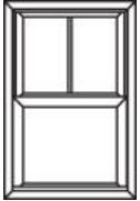 Cottage 1 Vertical Top, Double Hung Window