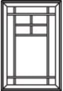 Cottage Single Prairie, TS, 1 Vertical, 2 Horizontal Casement Window