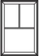 Cottage TL, 1 Vertical, 1 Horizontal Casement Window