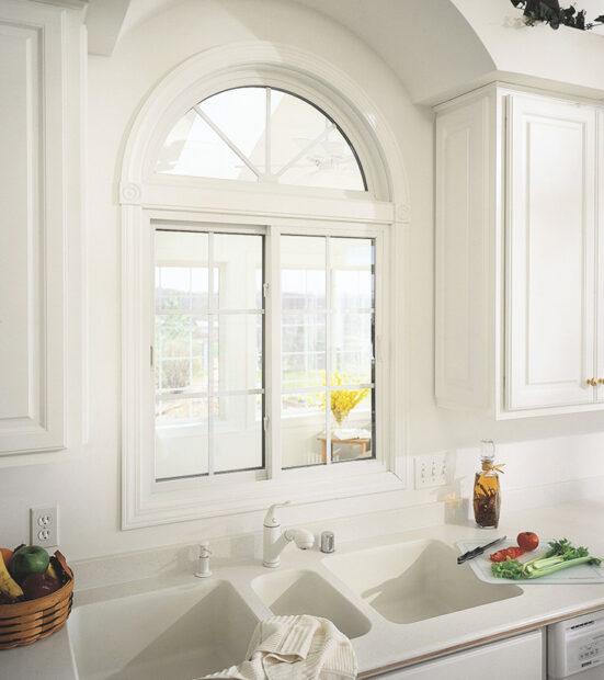 Custom windows in a kitchen.