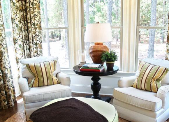 Living Room with New Windows in Cary, NC