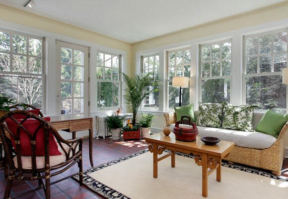 a sunroom with Energy Efficient Windows in Apex, Chapel Hill, Cary, Durham, Raleigh