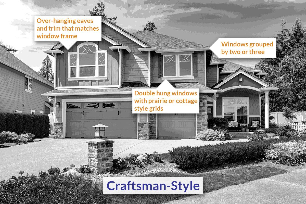 Craftsman Style Double Hung Replacement Windows in Durham, NC