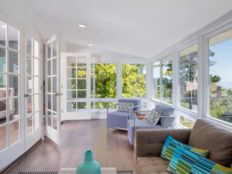 Sunroom with Replacement Windows in Cary, NC