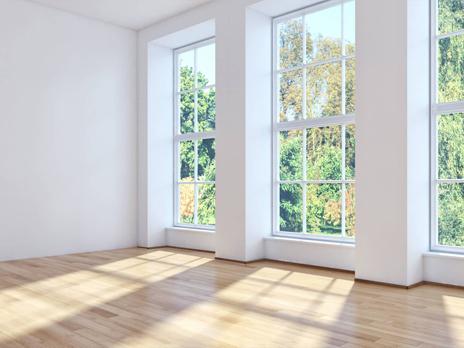 Windows in Empty Home in Knightdale, NC