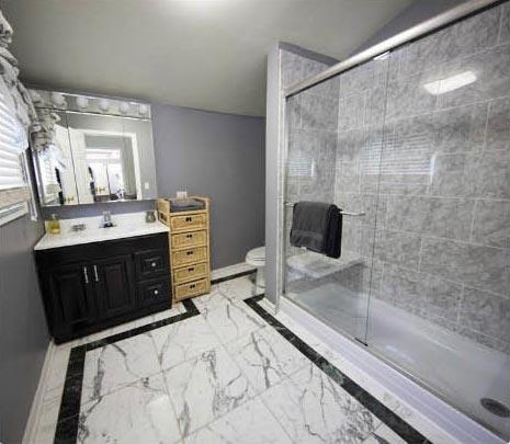 Walk-In Shower in New Bathroom in Durham, NC