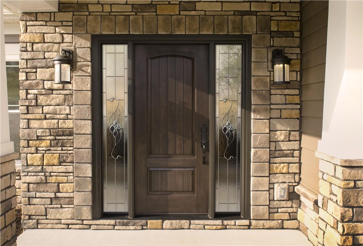 Wood Entry Door with Glass Sides in Chapel Hill, NC