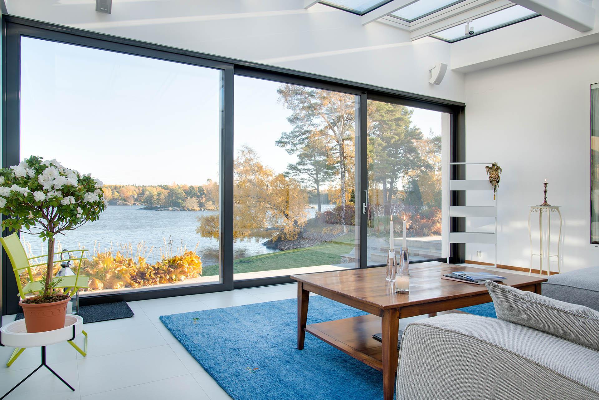 Sliding Glass Doors with Lake View in Chapel Hill, NC