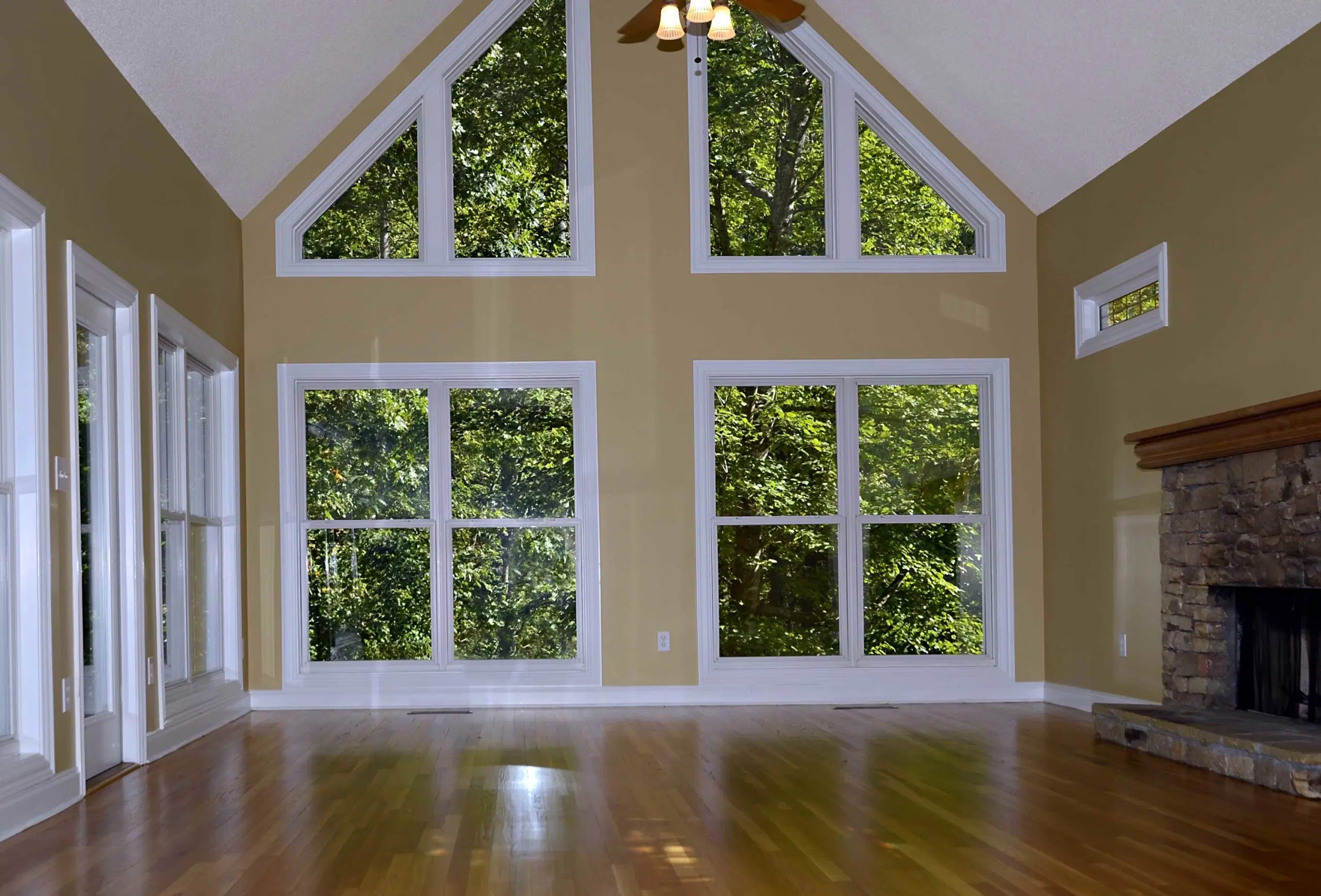 Impact Windows in Living Room in Cary, NC