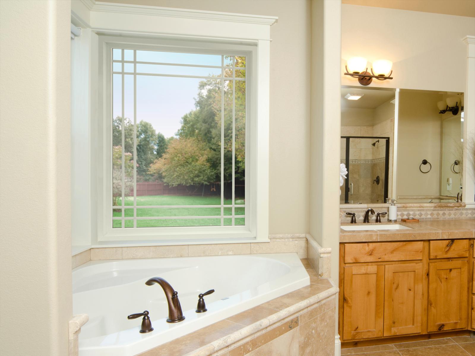 Vinyl Replacement Window Above Bathtub in Raleigh, NC