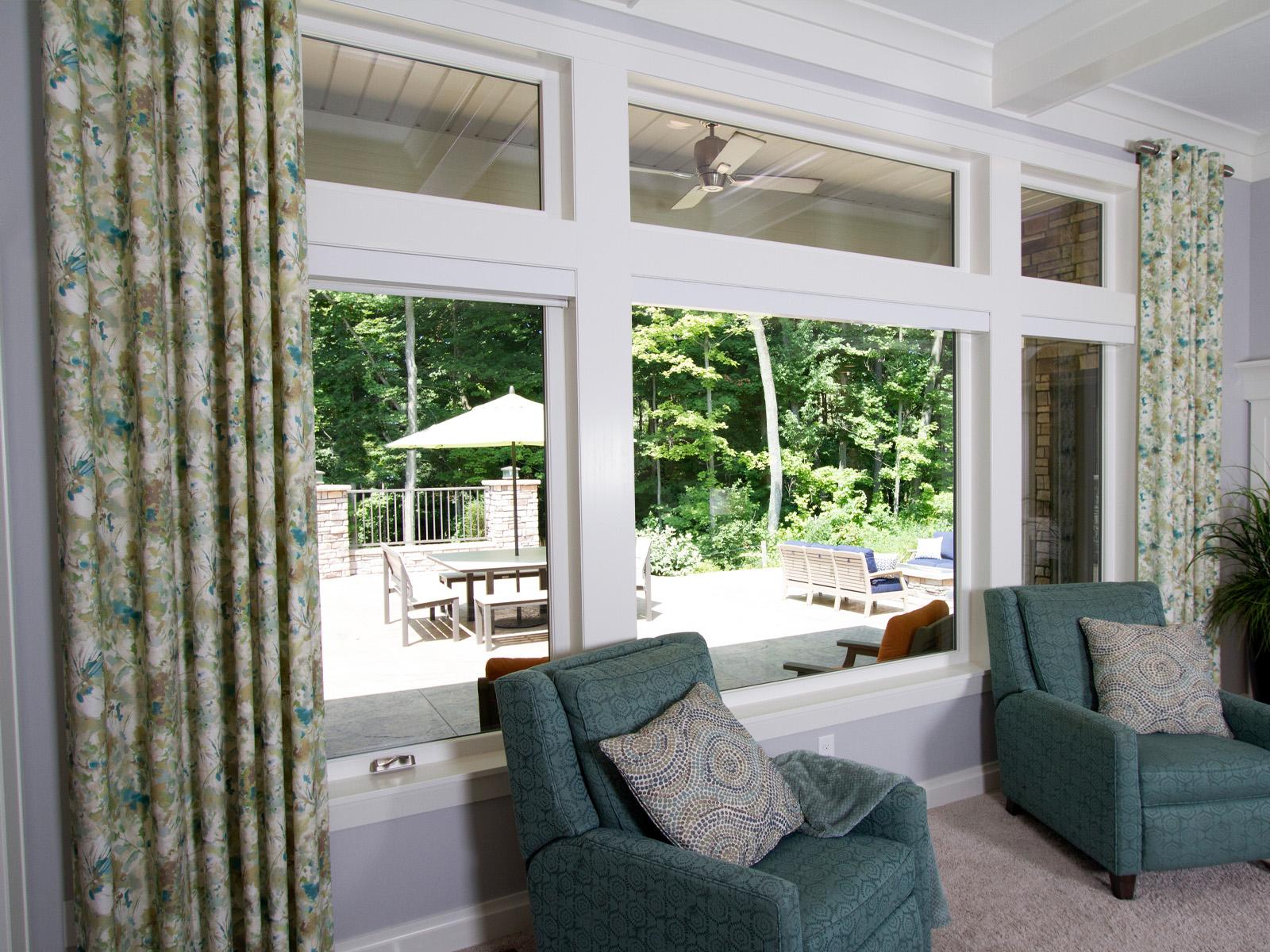 Custom Replacement Windows in Living Room in Durham, NC