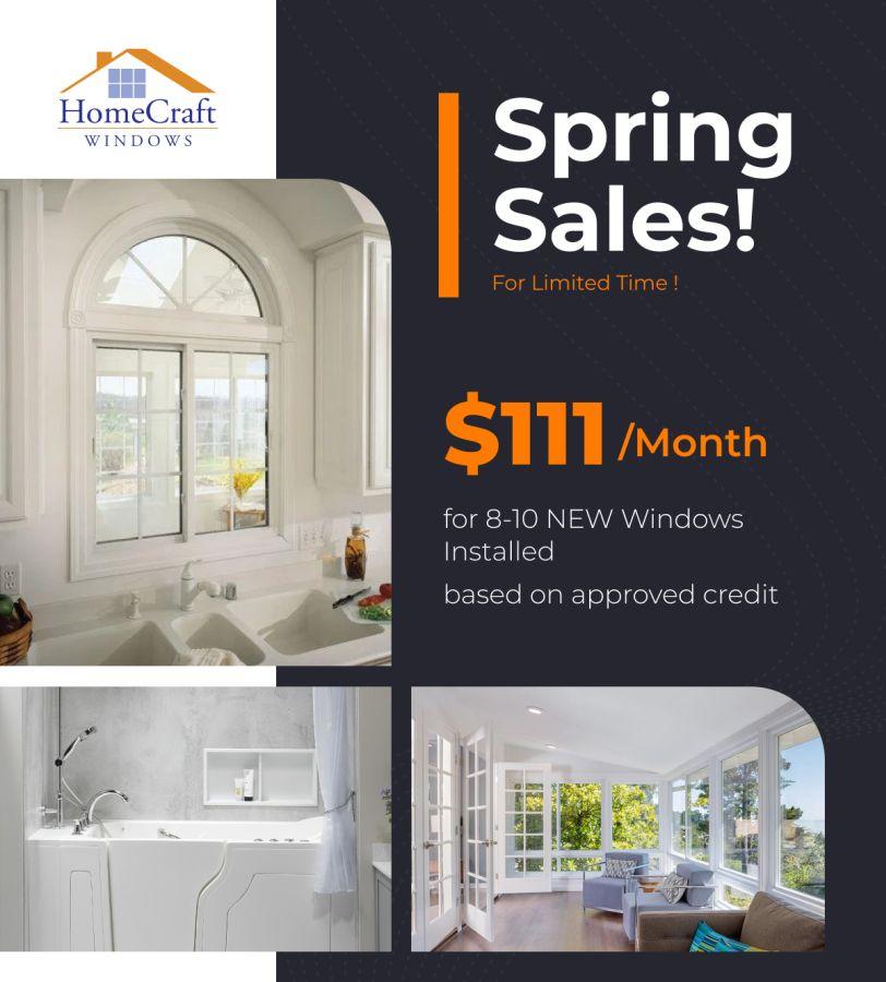 $111/Month for 8-10 NEW Windows Installed* *based on approved credit