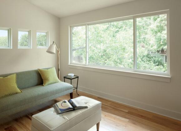 Room with custom replacement windows in Greenville, NC 